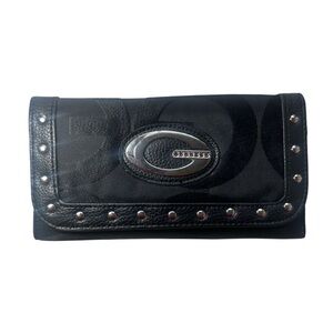 VTG Y2K Guess-Inspired “G” Large Trifold Wallet with Studs NWT